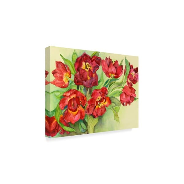 Joanne Porter 'Double Red Tulips' Canvas Art,24x32